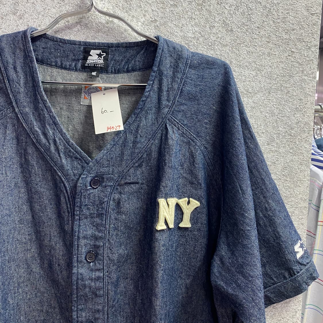 스타터 뉴욕양키스 데님 하프셔츠 B4662 상품이미지3