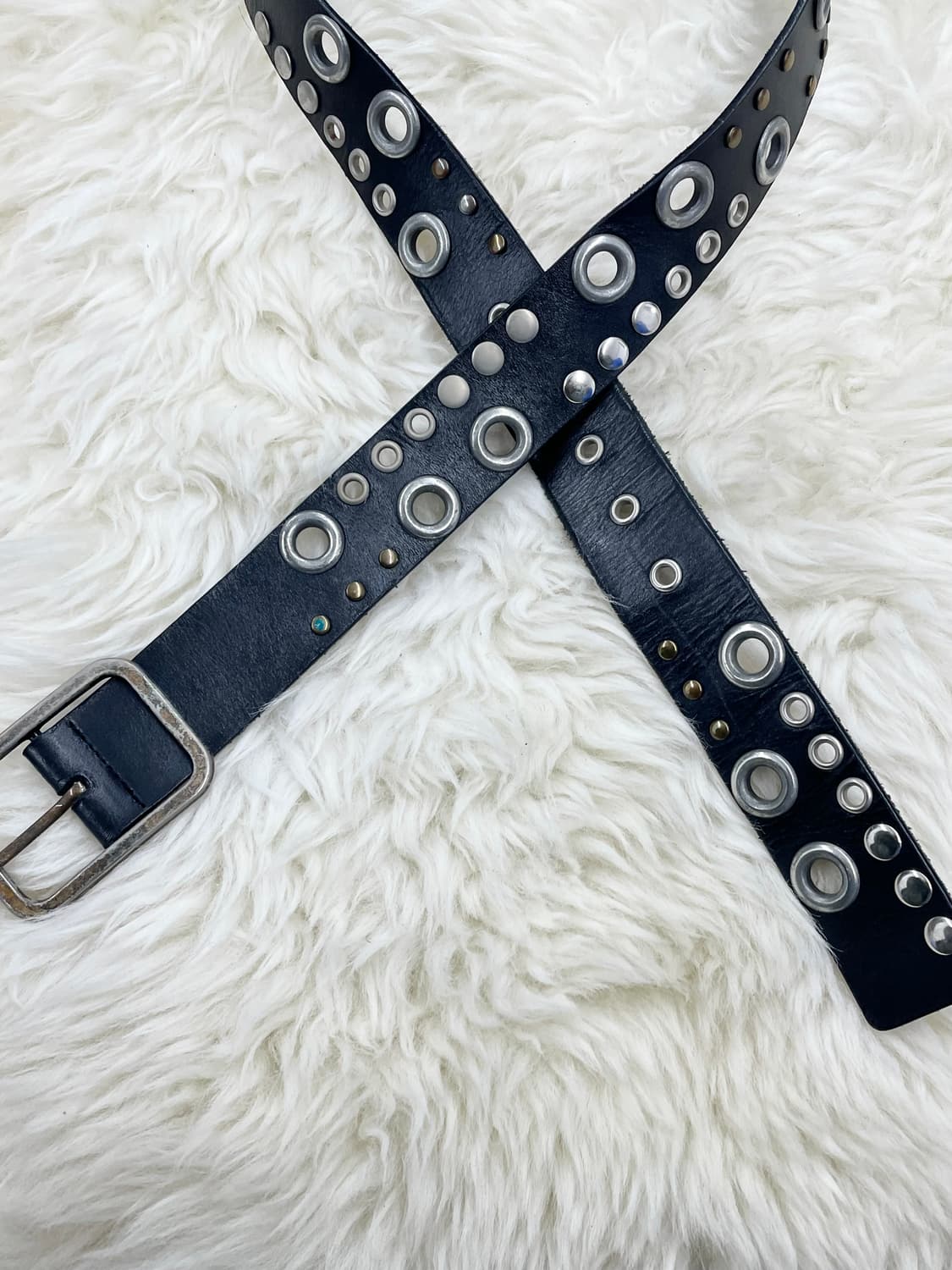 리얼레더 펀칭 버클 벨트 상품이미지6