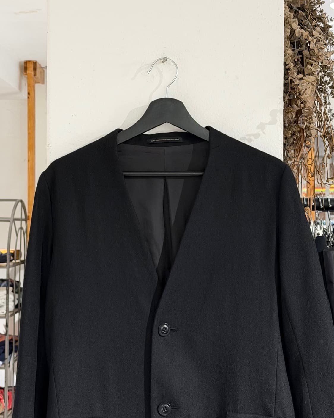 y's 블랙 18aw 컬러리스 언발란스 자켓 상품이미지4