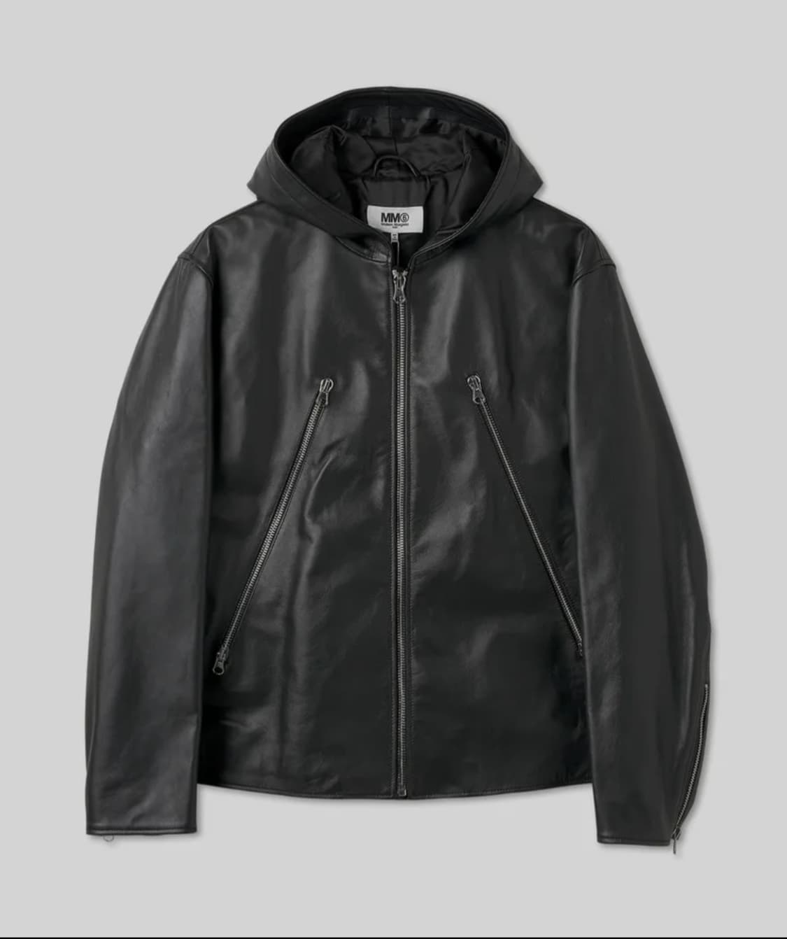 주말특가) 메종 마르지엘라 MM6 후드 리얼레더 자켓 M사이즈 새상품 상품이미지1