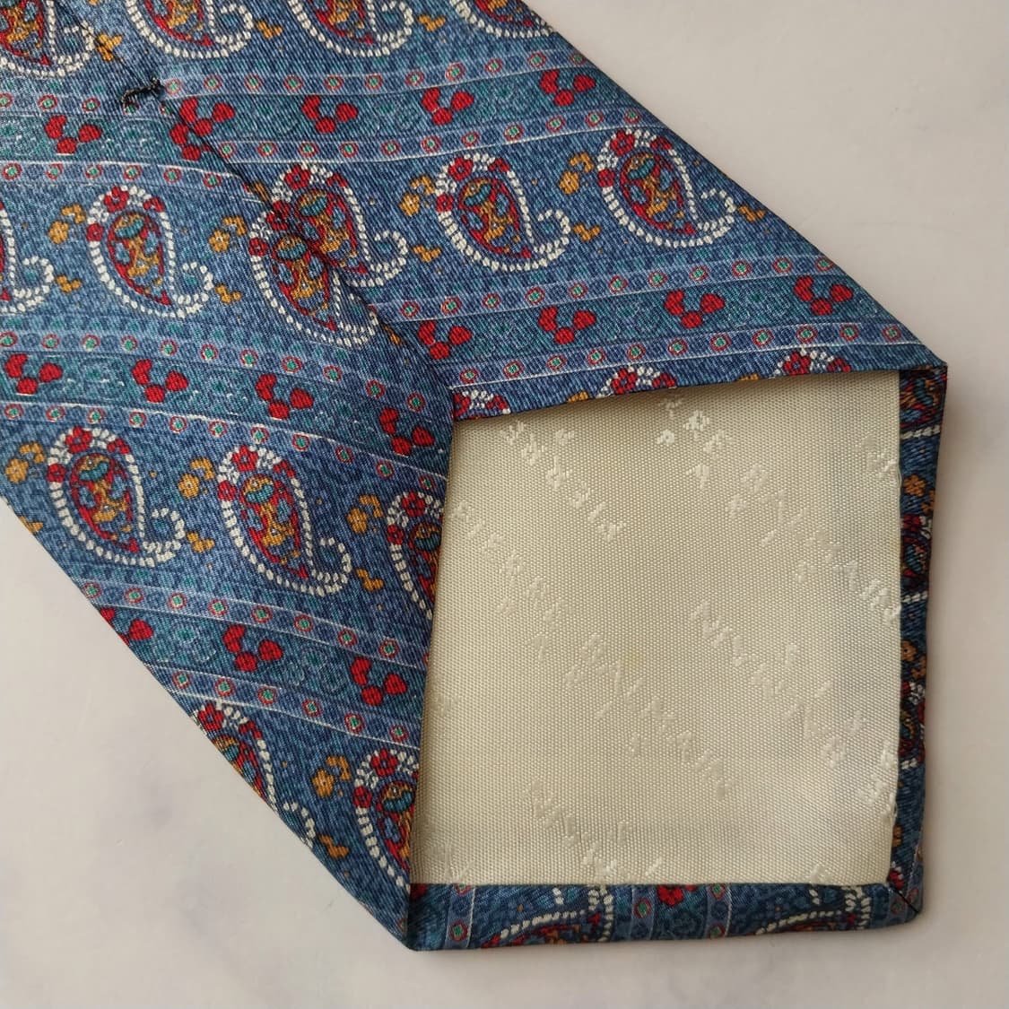 발망 실크 블루 페이즐리 패턴 넥타이 9.5cm A+등급 K1829
 상품이미지10