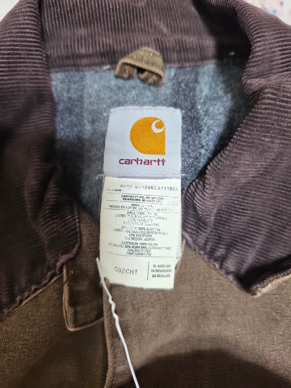 칼하트 C02CHT 체스넛 초어코트 상품이미지3