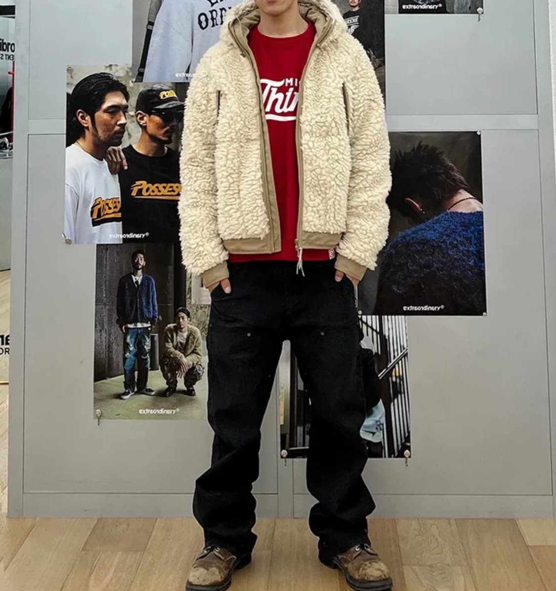 엑스트라오디너리 후드 점퍼 뽀글이 플리스 상품이미지4