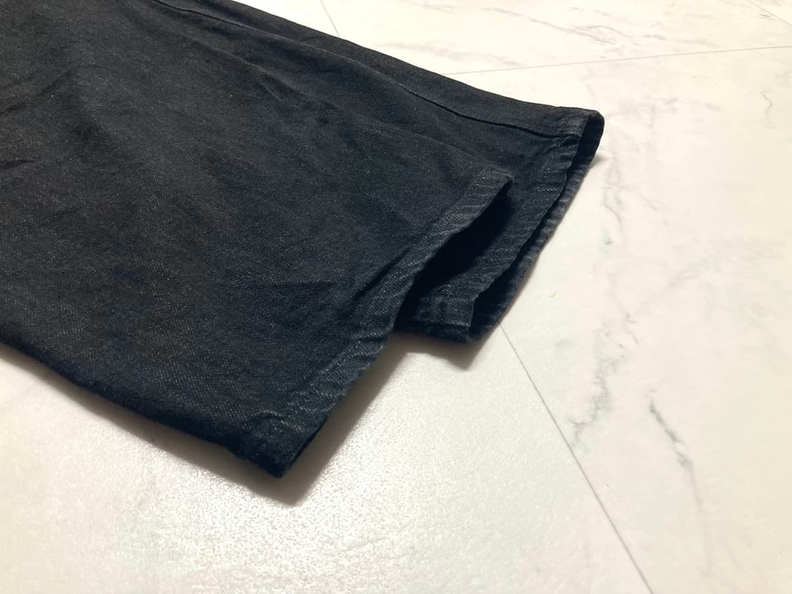 (거의 새것)유니클로 흑청 와이드 데님 팬츠 36-38 상품이미지7