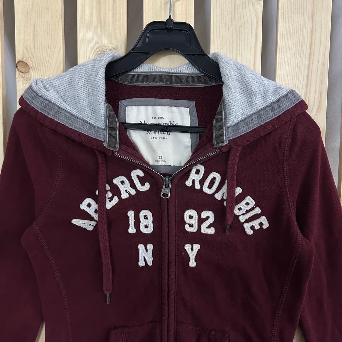 (XS) 아베크롬비 버건디 후드집업 상품이미지3