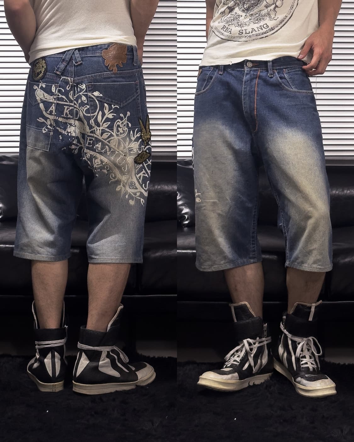 {Akademiks} Back Printing Bermuda Denim  상품이미지1