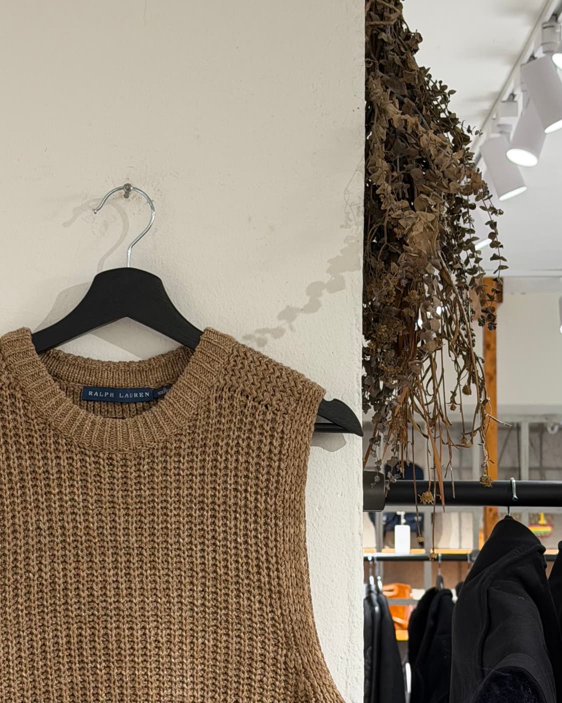 랄프로렌 브라운 롱 스웨터 베스트 상품이미지3