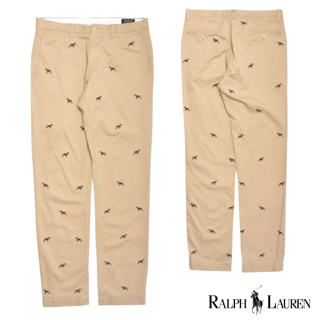 폴로랄프로렌 신형라벨 슬림핏 자수 코튼 치노 팬츠 32 상품이미지1