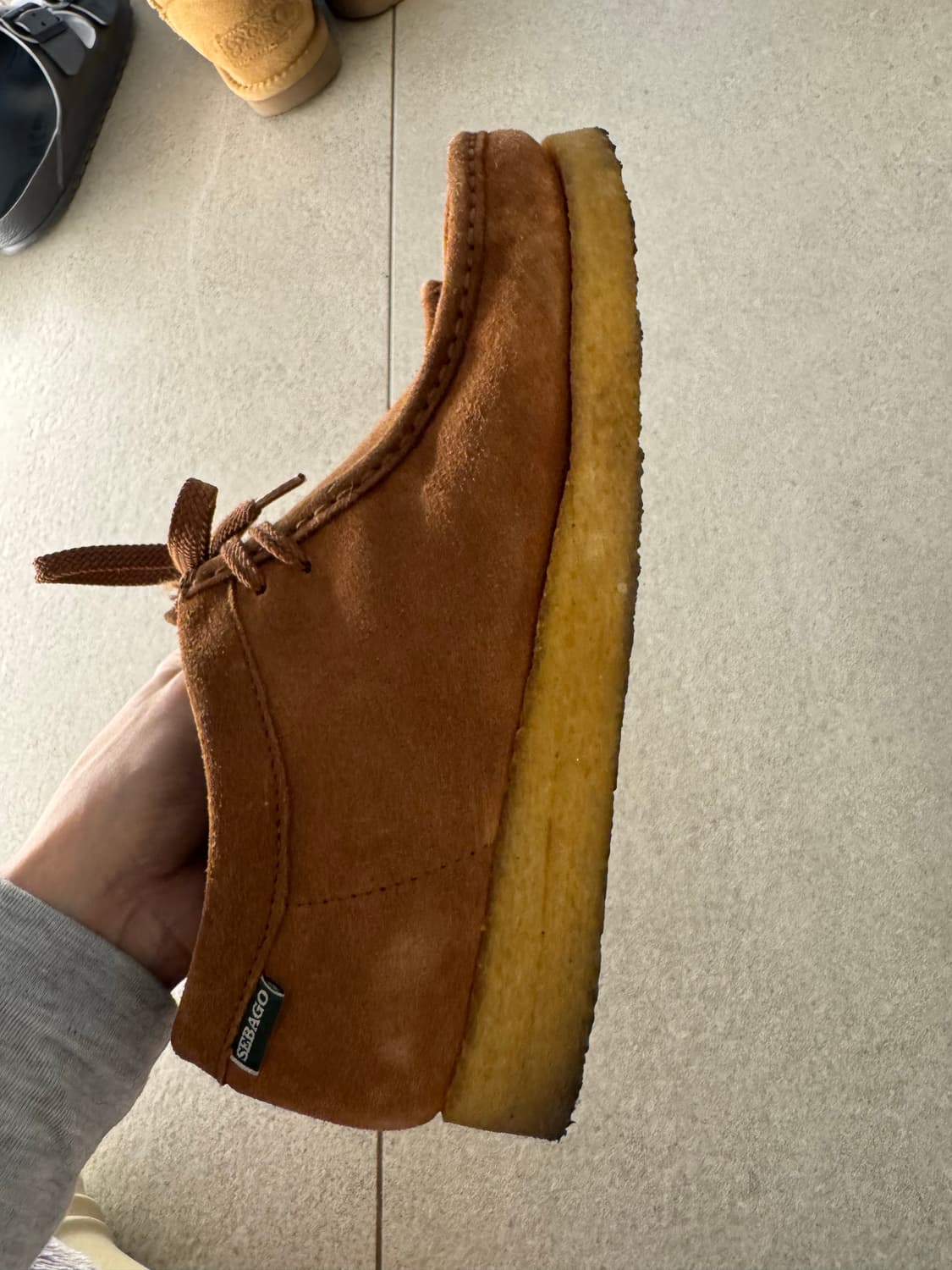 세바고 스웨이드 모카신 260mm 사이즈미스로 1번착용 상품이미지4