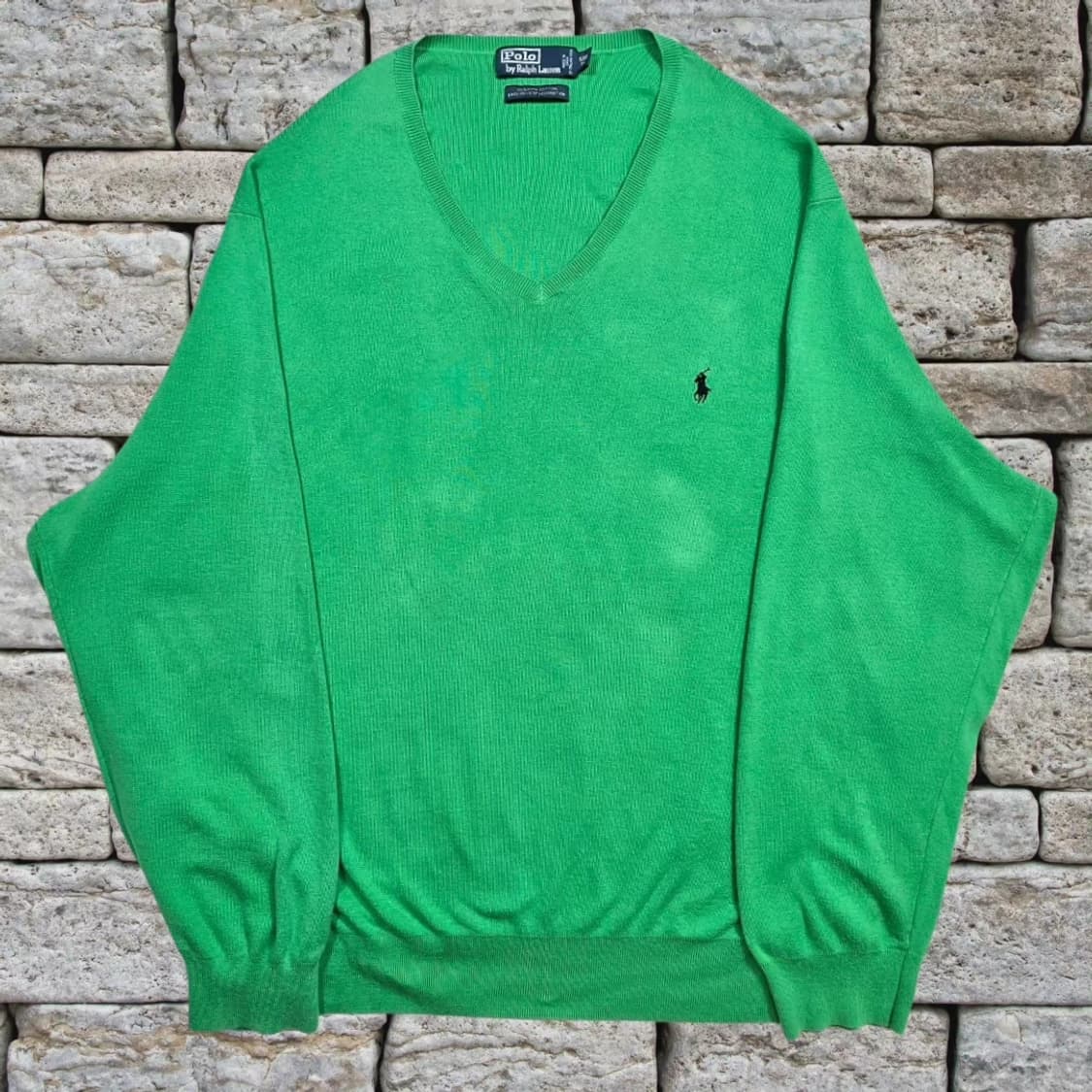 폴로 빅사이즈 브이넥 니트 상품이미지1