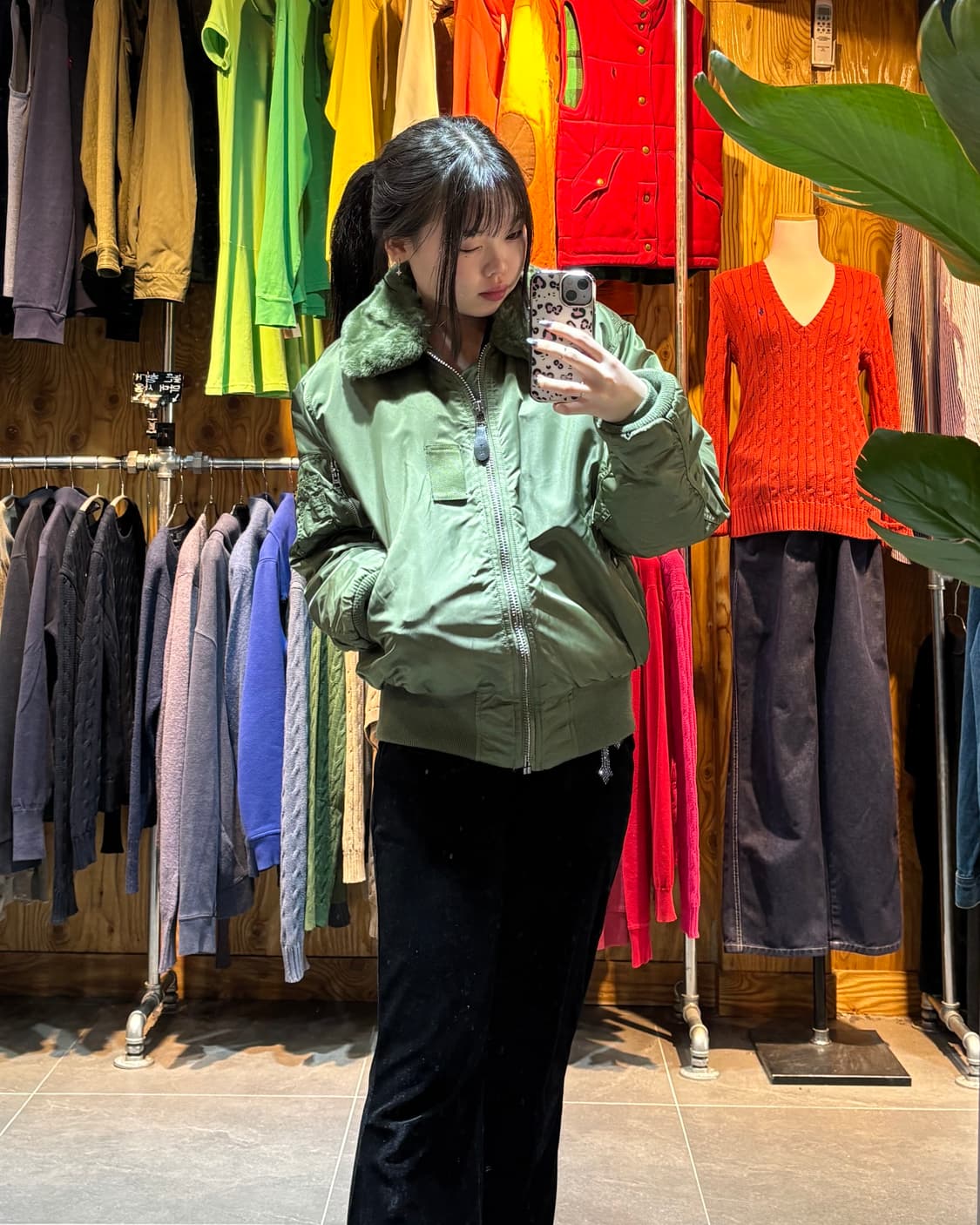 S 알파인더스트리 울프 카키 MA-1  상품이미지1