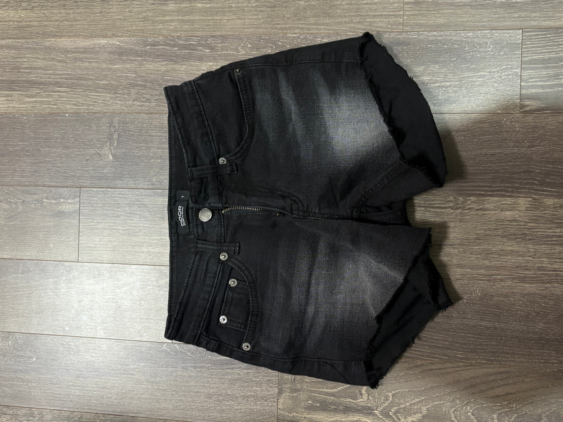 Odor Vintage raw shorts in black 1사이즈 상품이미지2