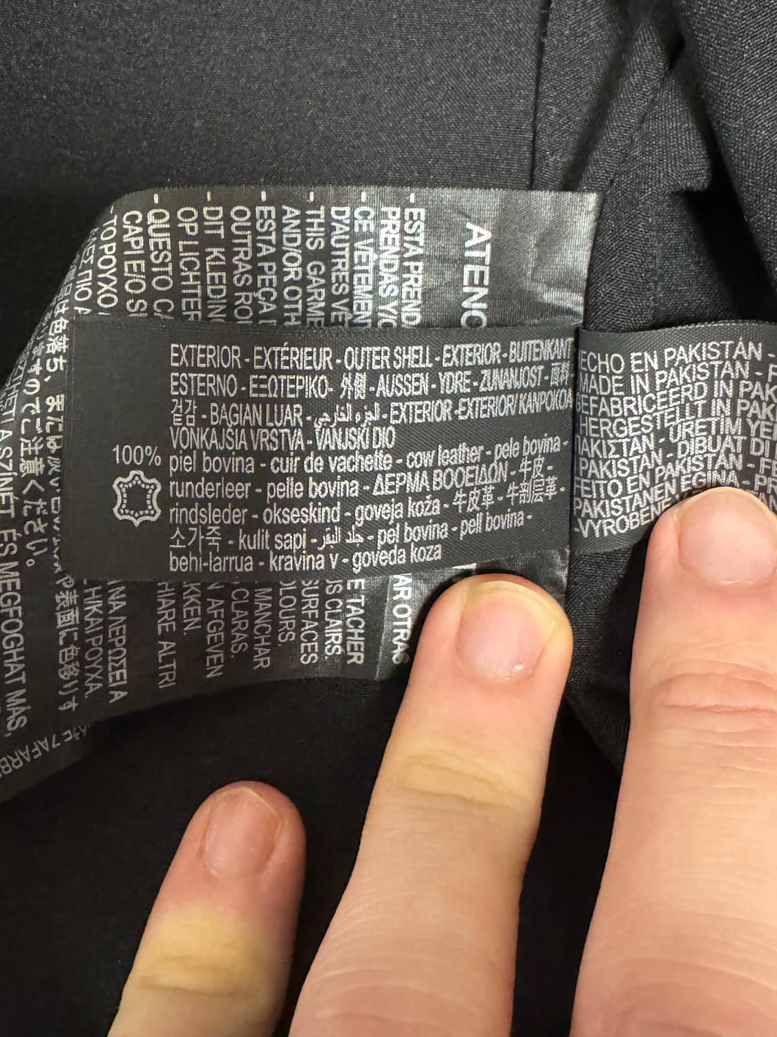 자라 소가죽 자켓 블랙 L 상품이미지3