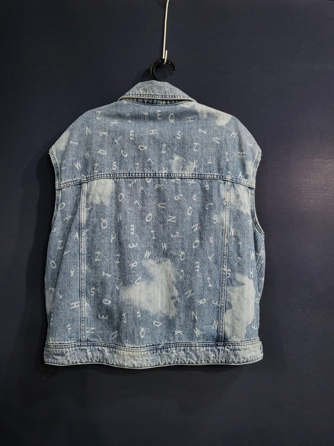 워싱 데님 오버핏 베스트 상품이미지3