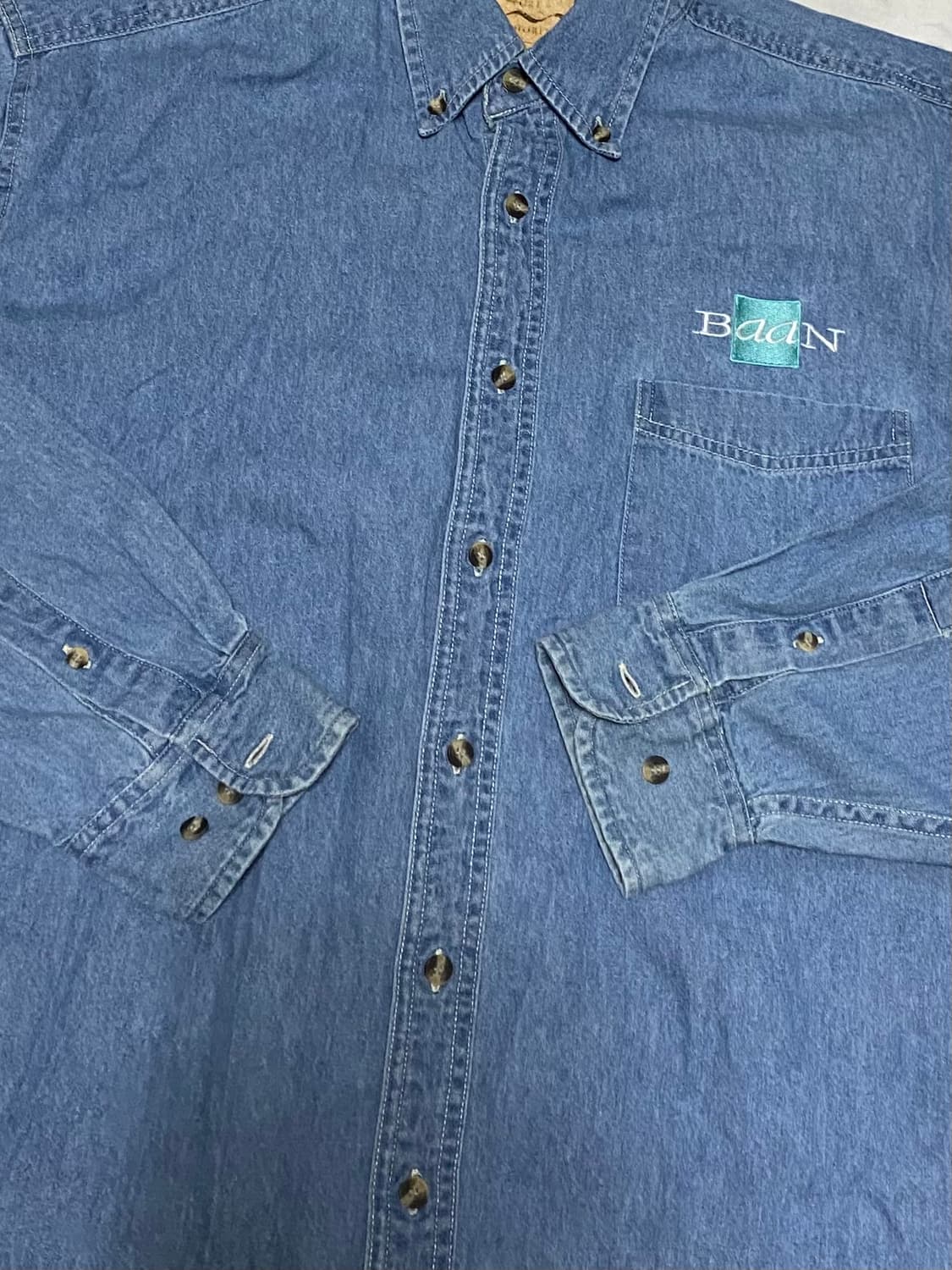 빈티지 오버핏 청 셔츠 아메카지 스트릿 105 상품이미지3