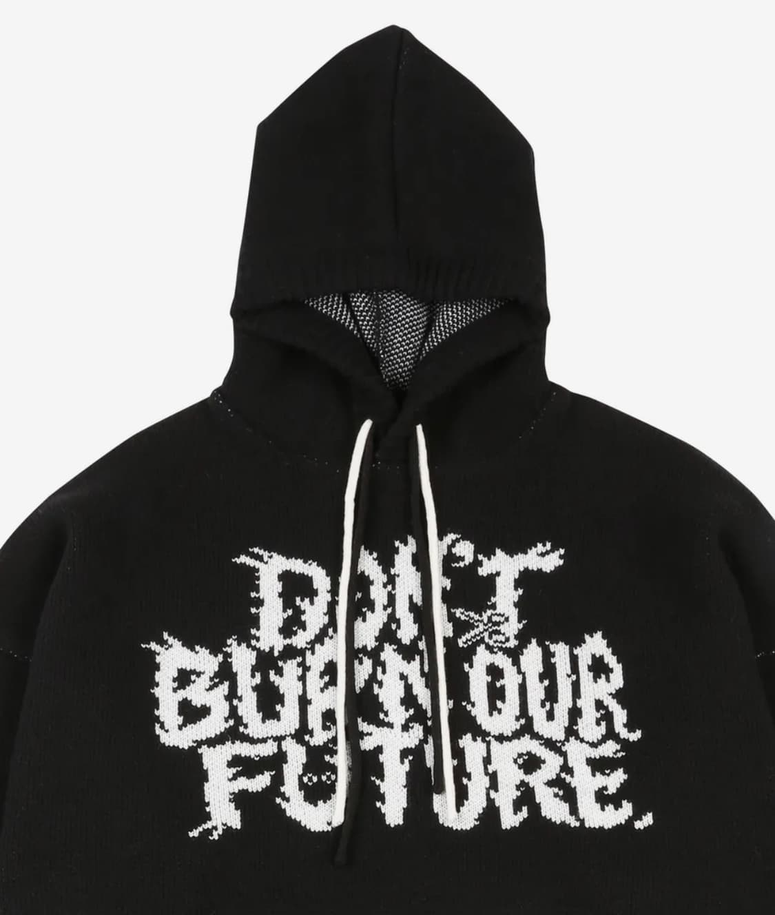 아조바이아조DBOF Wool Knit Hoodie [BLACK] 상품이미지2