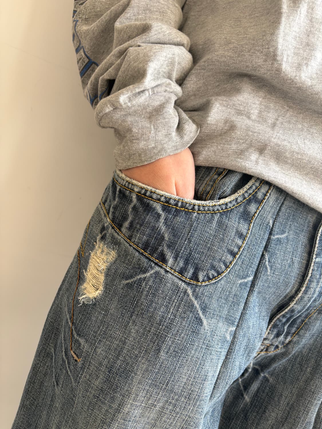 90s’빈티지 자수 힙합팬츠 상품이미지3