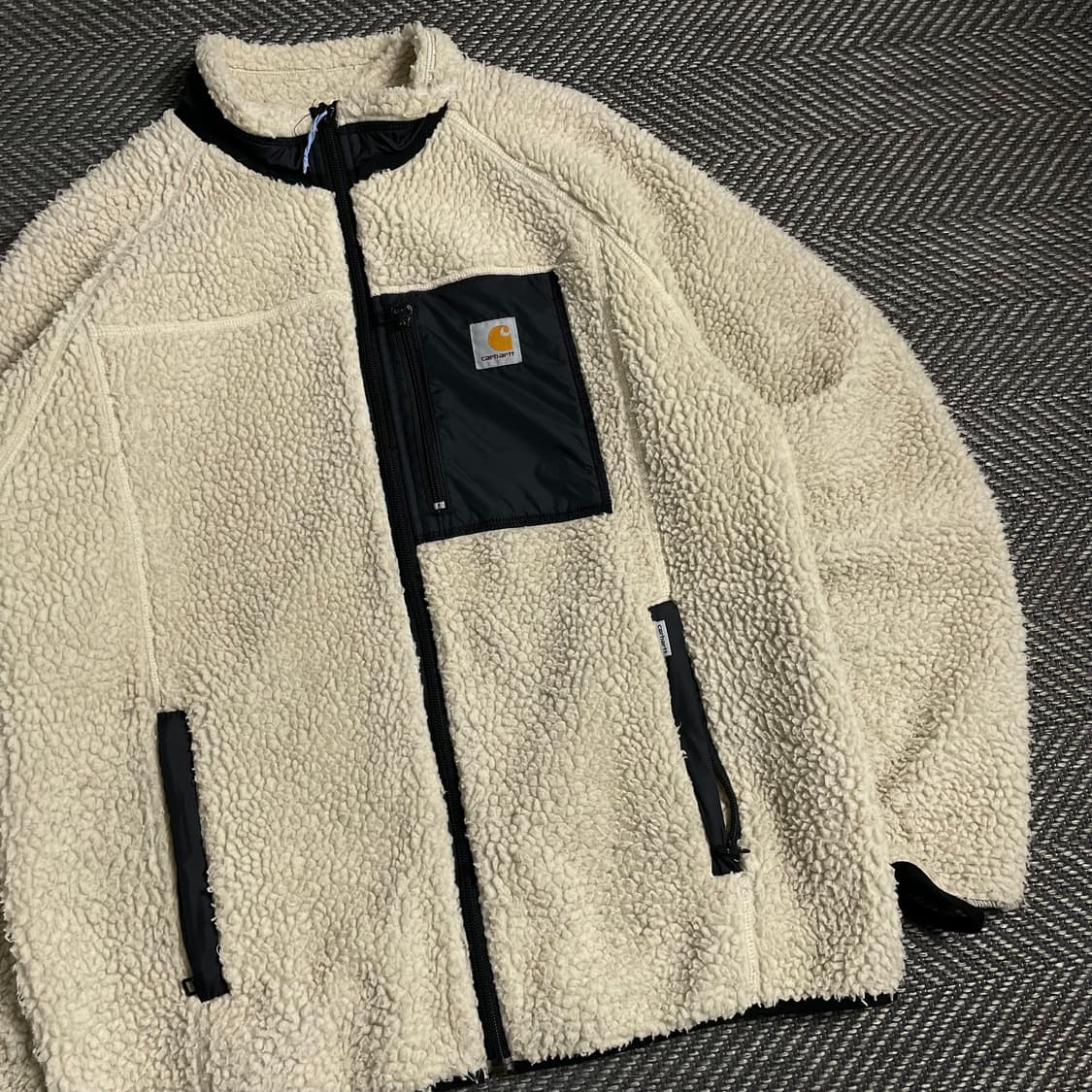 칼하트 WIP 패치 로고 쉐르파 플리스 자켓o 4884 상품이미지3