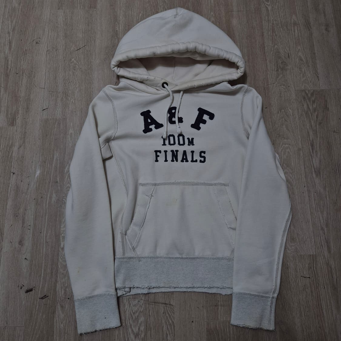 아베크롬비 앤 피치 뉴욕 빅로고 기모 후드티 S(90) 상품이미지1