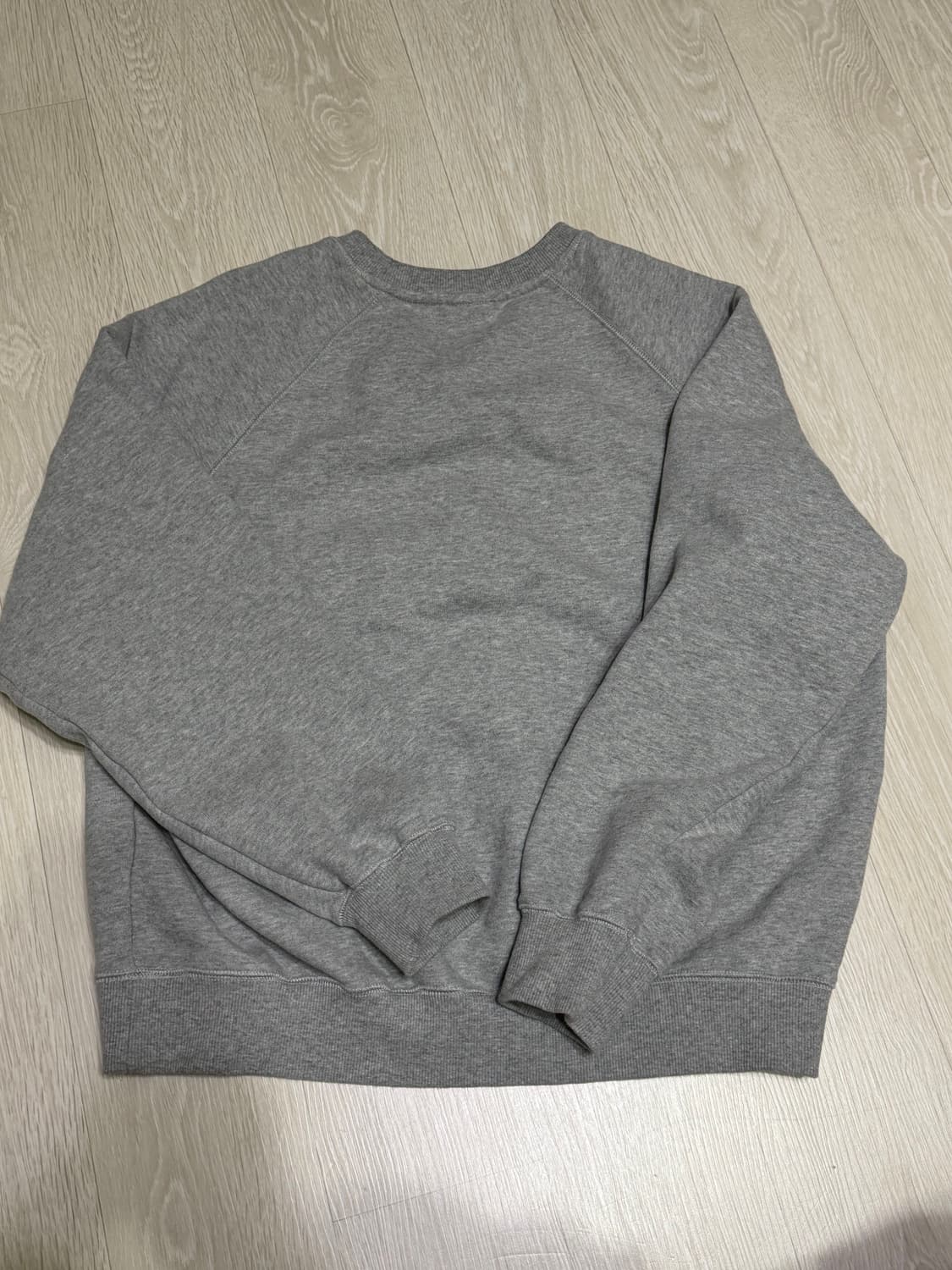 테켓 폴더 맨투맨 멜란지 그레이 M 상품이미지2