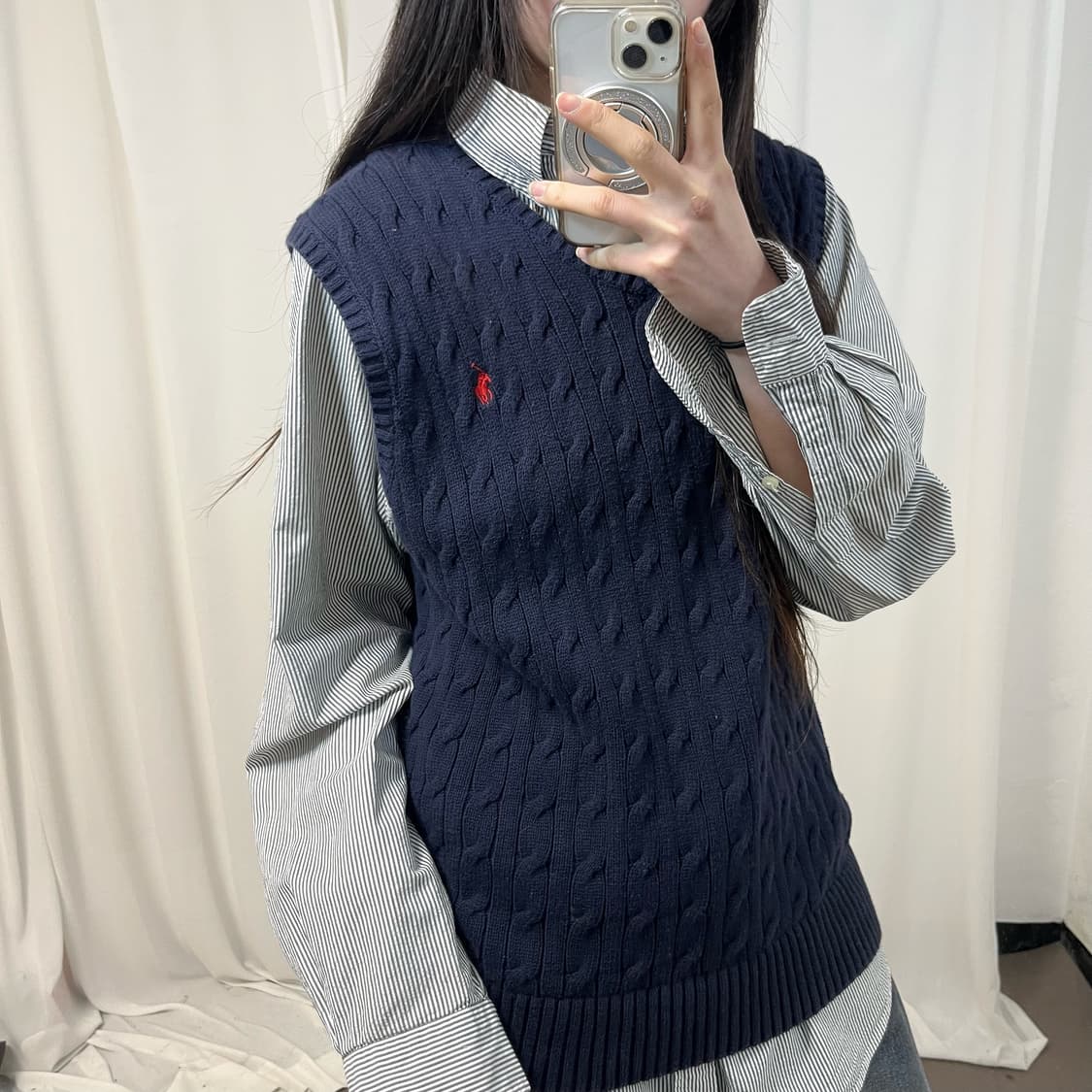 Polo Ralph Lauren cable knit vest 상품이미지3