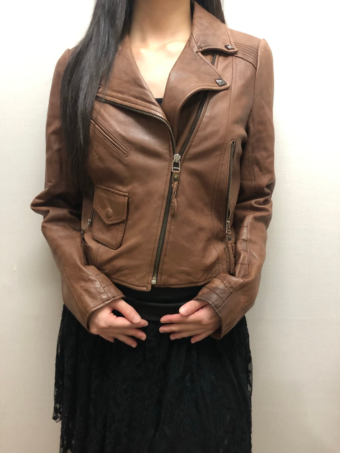 빈티지 브라운 양가죽 자켓 상품이미지2