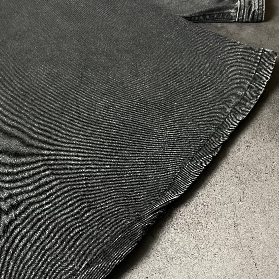 LUVAMIA 빈티지 블랙차콜 스냅버튼 코튼 셔츠 A00516 상품이미지8