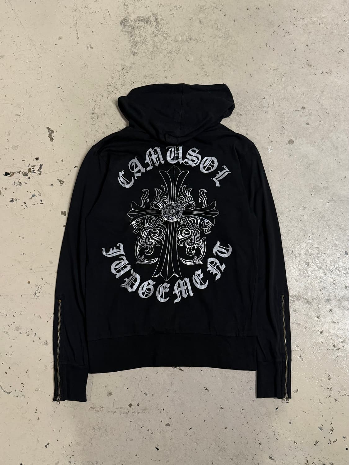 chrome printing detail 2-way hood zip-up 상품이미지1