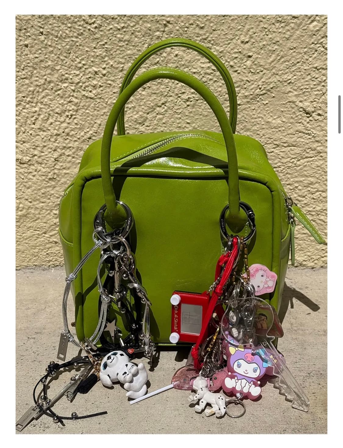 여밈 미니박스백 라임색 상품이미지3