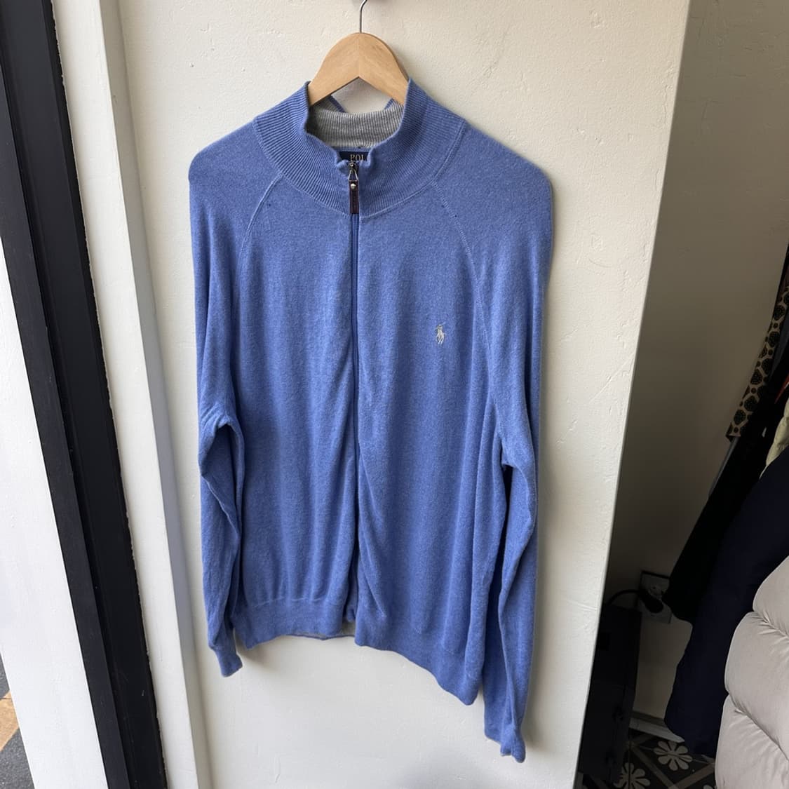 15725 - 폴로 랄프로렌 스카이블루 니트 집업 상품이미지2