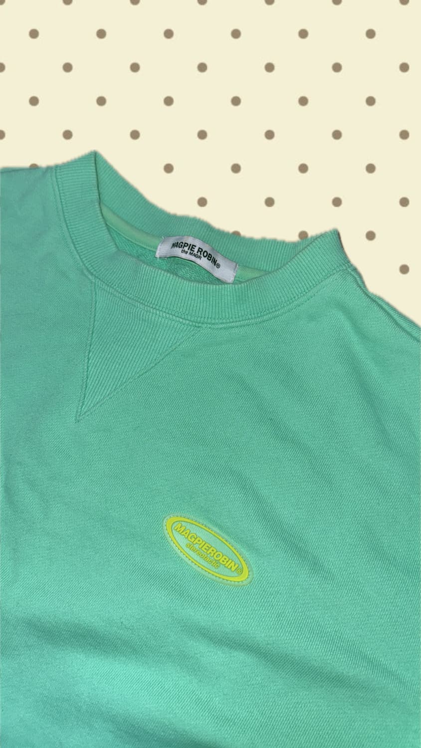 빈티지 민트 오버핏 맨투맨 상품이미지2