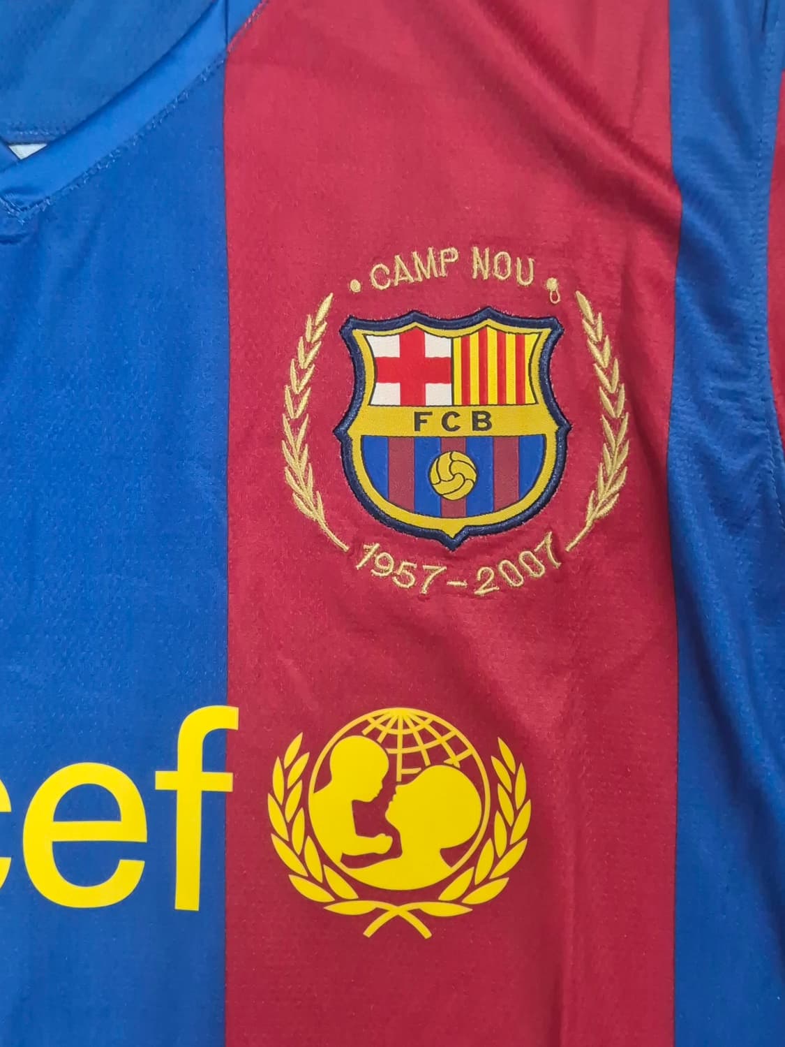 레트로)07-08시즌 바르샤 홈 호나우지뉴 유니폼 L사이즈 상품이미지4