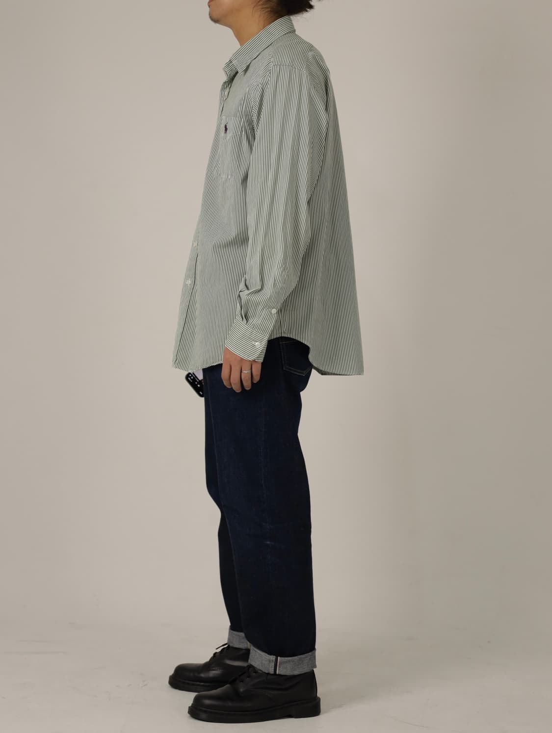 폴로 퍼플로고 그린 스트라이프 셔츠 상품이미지6