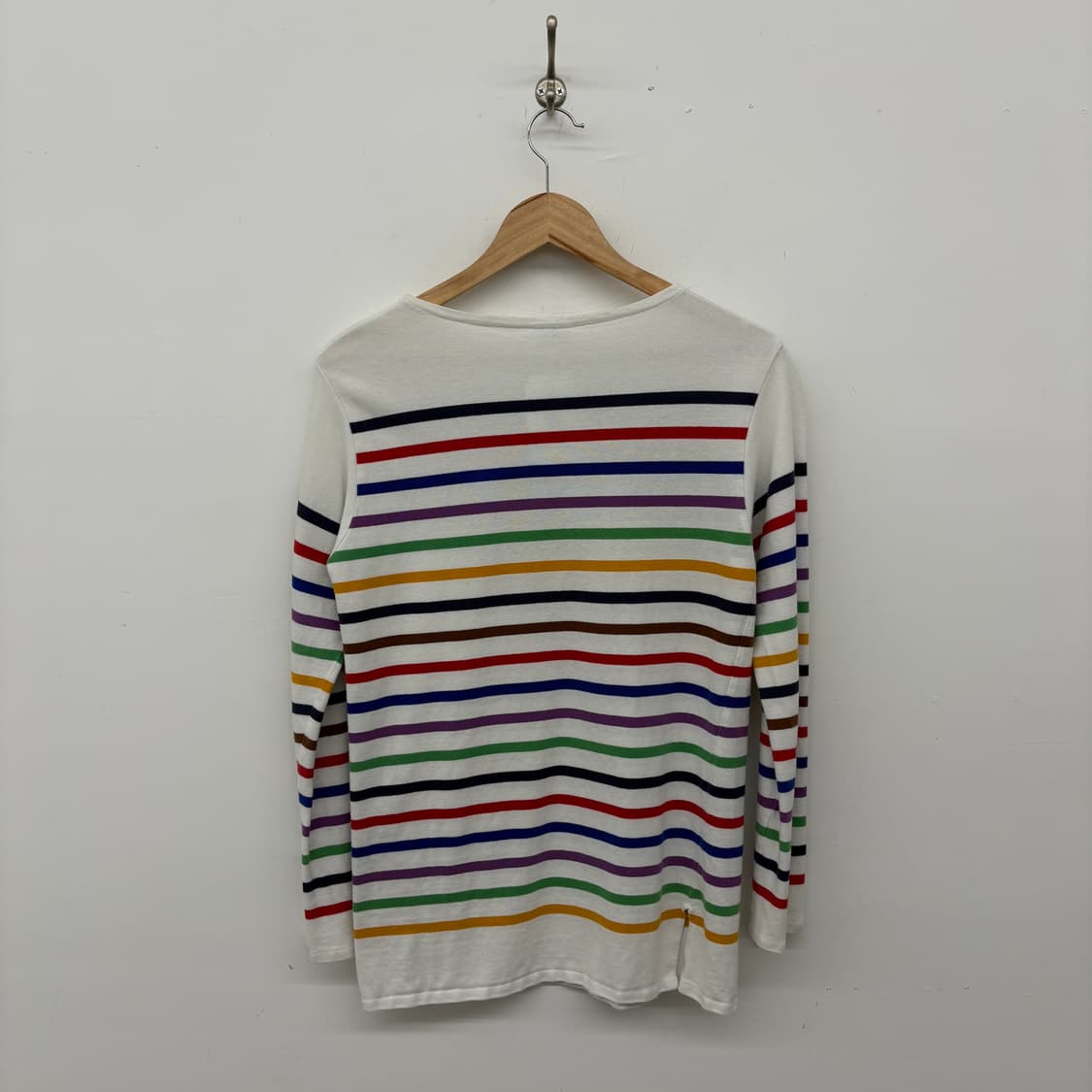 오르치발 화이트 컬러풀 스트라이프 티셔츠 여성 M 상품이미지5