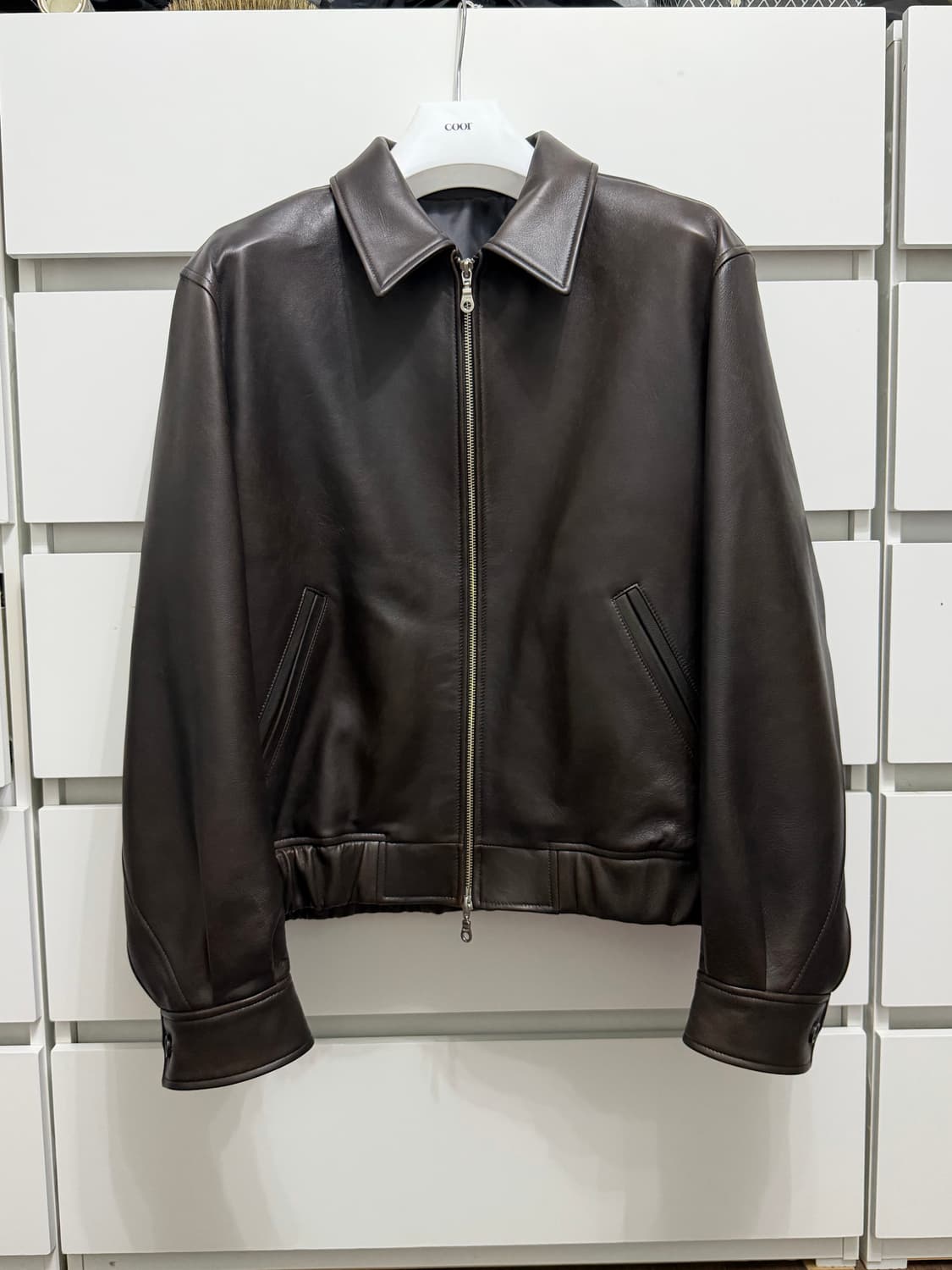 [XL] 쿠어 앤틱 램스킨 레더 블루종 다크브라운 상품이미지2