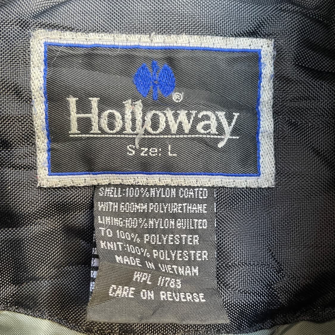 90s HOLLOWAY 사틴 올드스쿨 점퍼 바시티 자켓 XL 상품이미지6