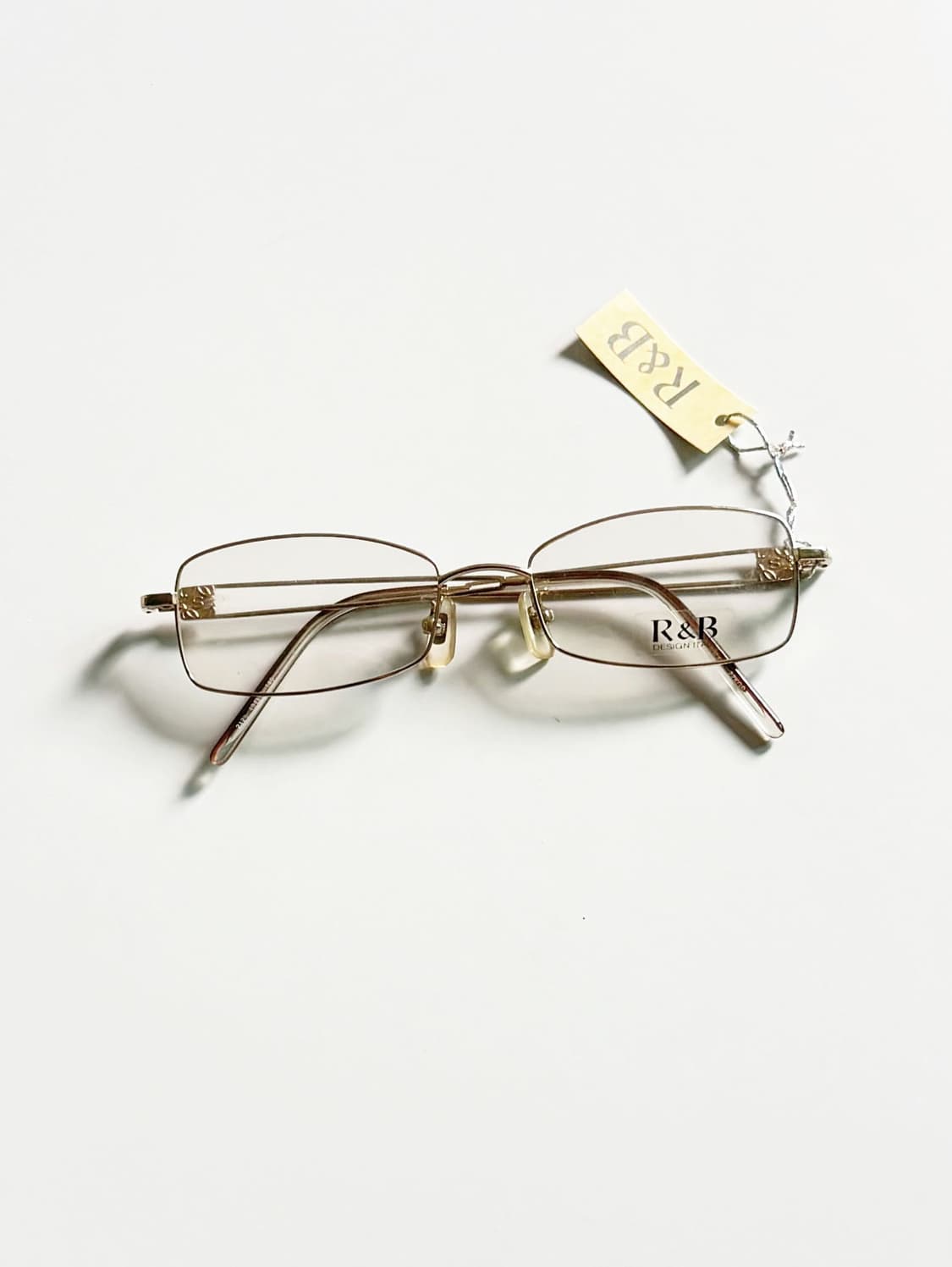R&B EYEWEAR 골드 슬림 스퀘어 메탈 프레임 빈티지 안경 상품이미지2