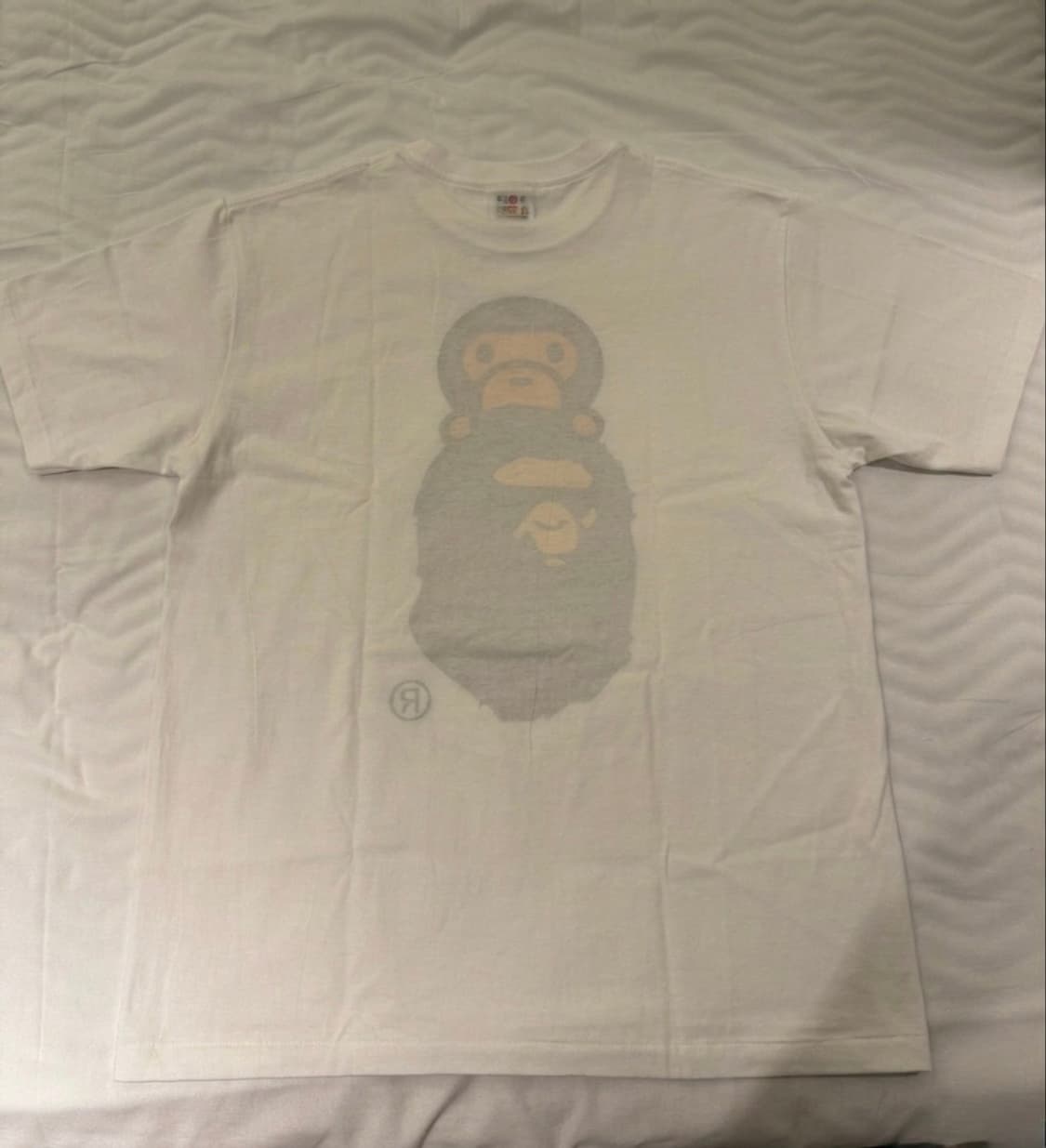 (영수증 있음)새상품 베이프 마일로 온 에이프 헤드 티셔츠 화이트 L 상품이미지5