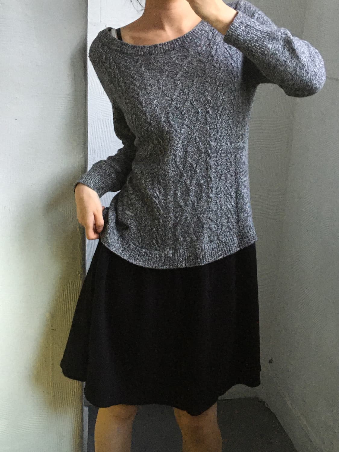 Burberry  버버리 블루라벨 배색 니트 원피스 상품이미지1