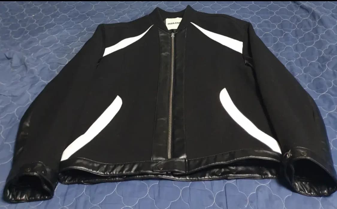 (주우재 PICK) 인사일런스 리치울 블렌드 레이싱 자켓 블랙 (L) 상품이미지3