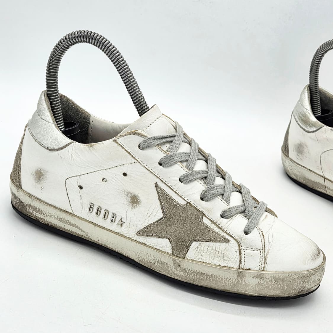 골든구스 우먼스 슈퍼스타 흰/은 (36) 상품이미지5