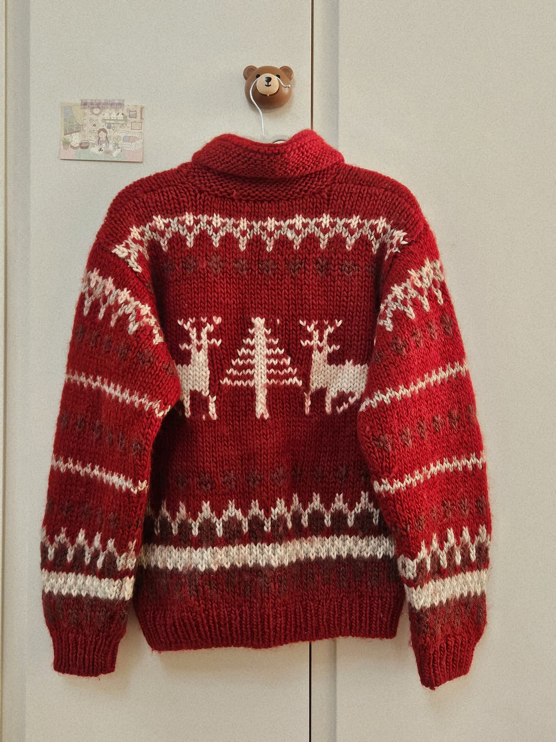 빈티지 크리스마스 레드 코위찬 니트 상품이미지4
