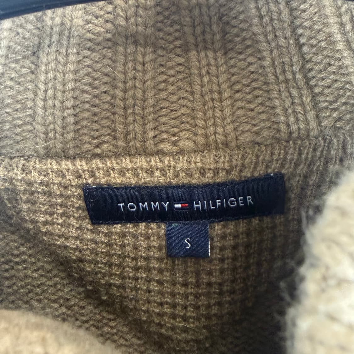 S) 타미힐피거 00s 앙고라 울블렌드 반팔 니트 롱 가디건 베이지 상품이미지4