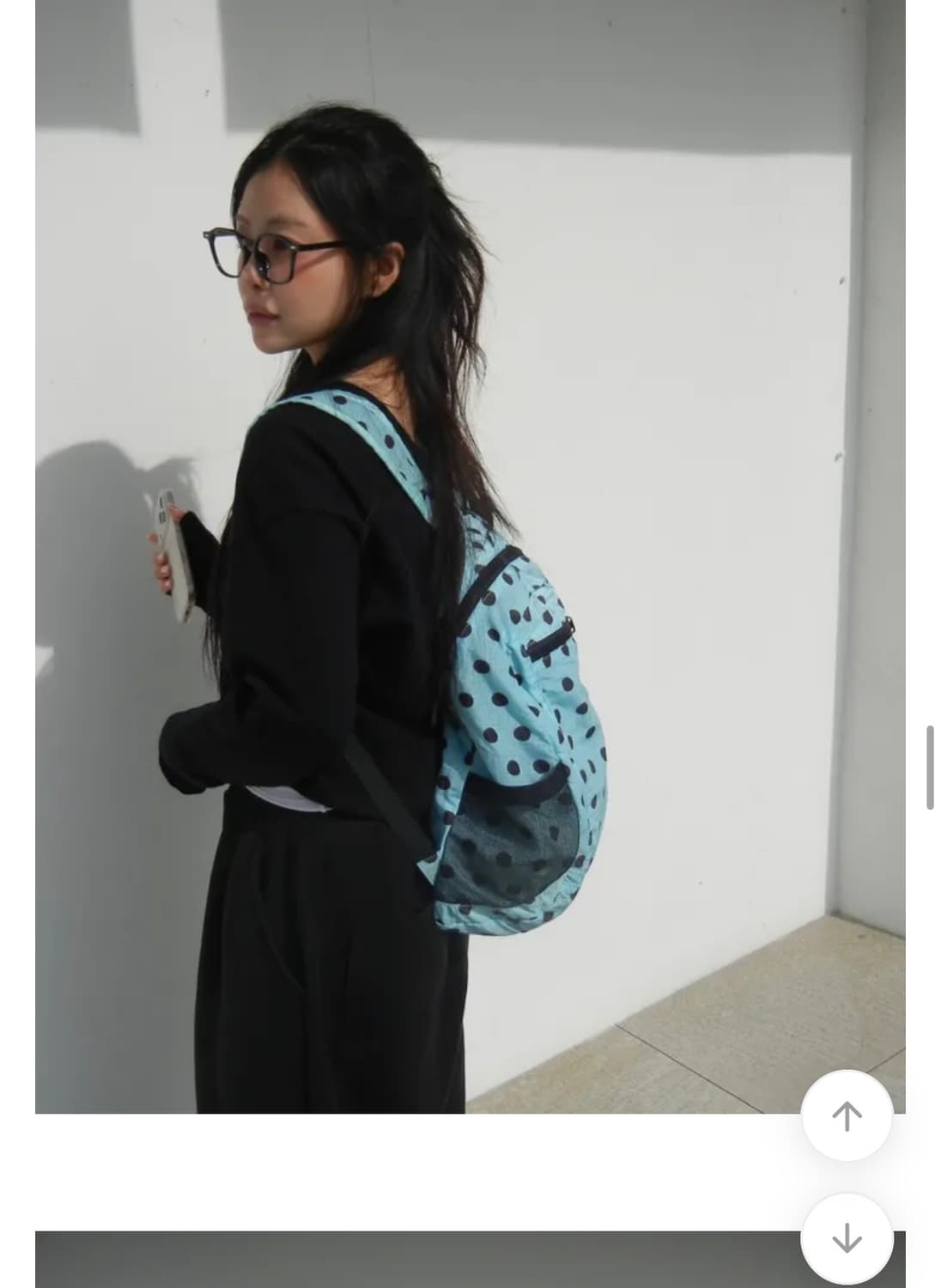 미개봉 새상품 민트 도트 백팩 하이산st 상품이미지2