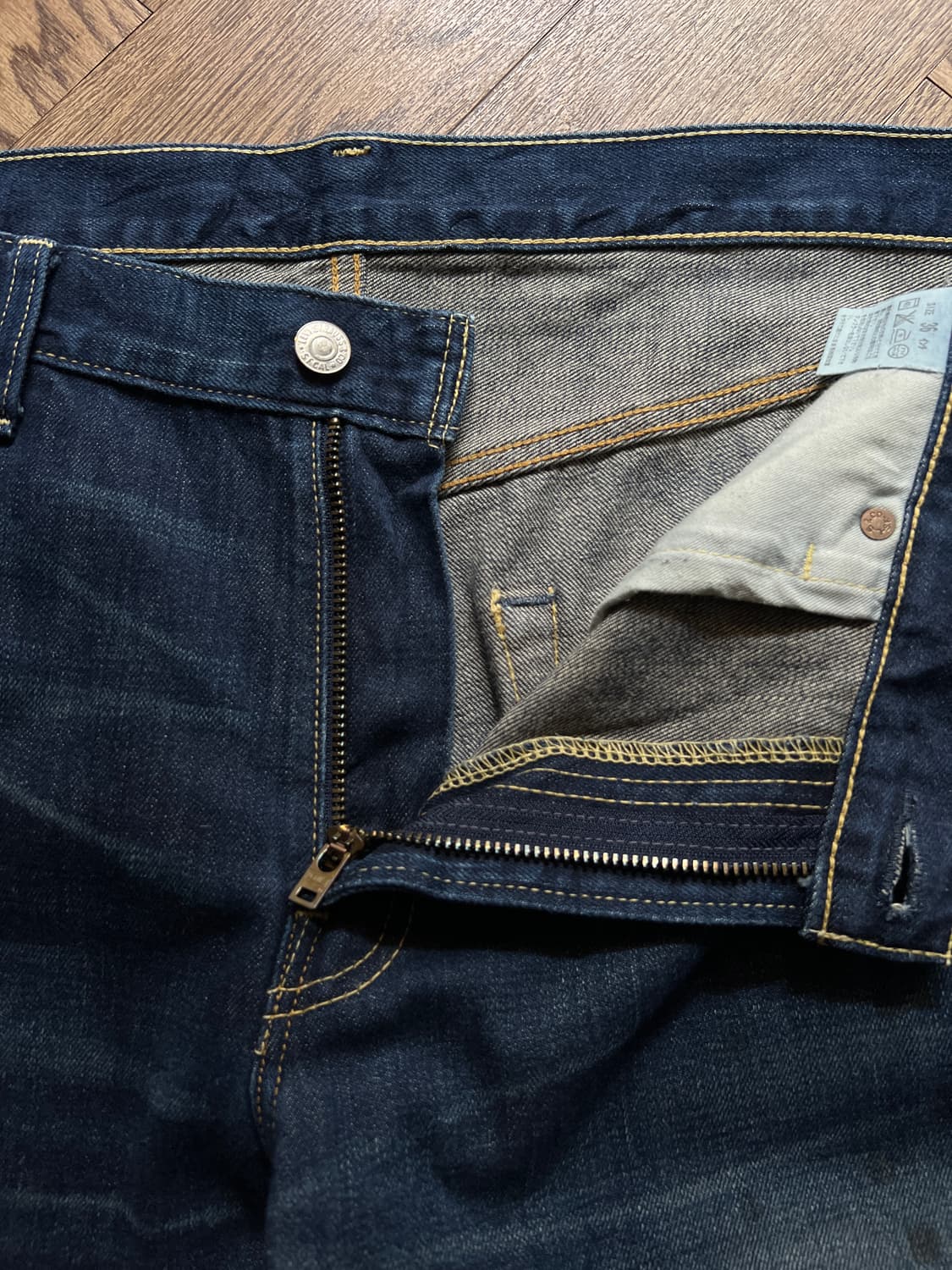 [36]00's 리바이스 재팬 502 빈티지 워싱 셀비지 데님 팬츠 상품이미지3