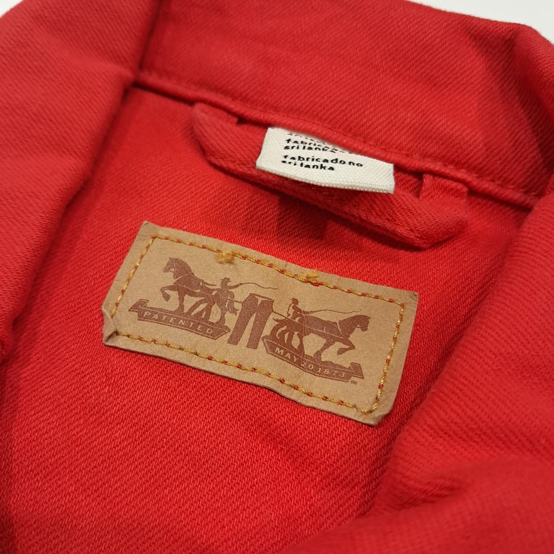 CK037 L 리바이스 70240 레드 데님 자켓 상품이미지3