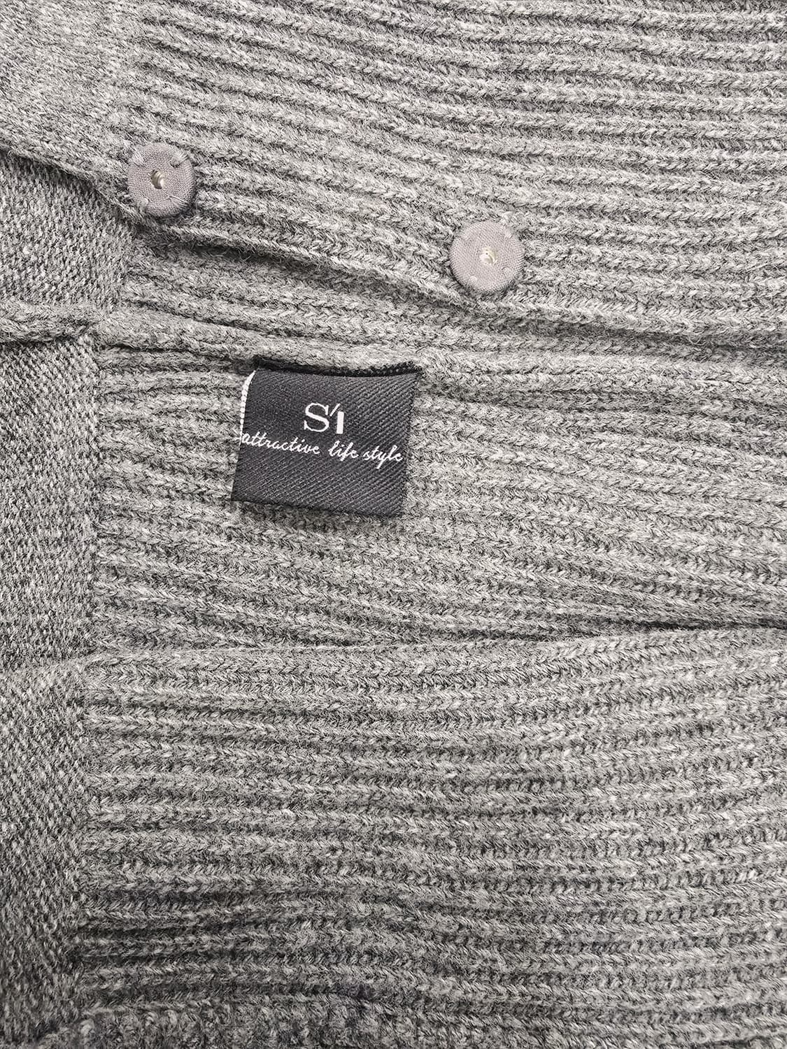 SI 니트 바라클라바 모자 그레이 울혼방 상품이미지2