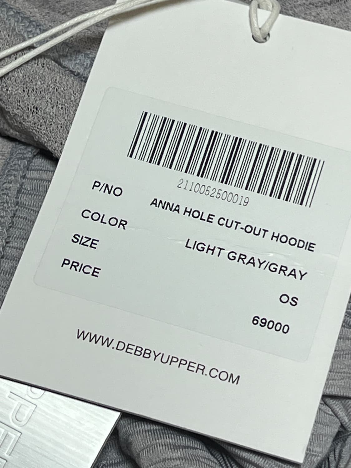 데비어퍼 안나 홀 컷아웃 후디 미착용 새상품(택o) 상품이미지2