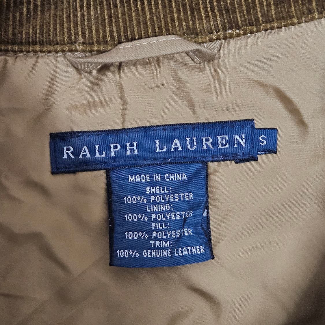 S 95 랄프로렌 퀼팅 헌팅 자켓 브라운 상품이미지5