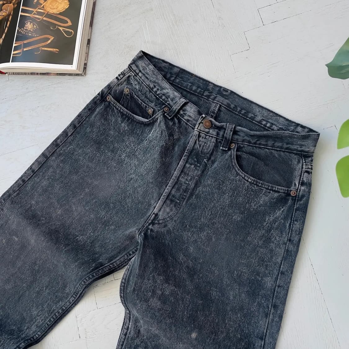 🇺🇸 90‘s 빈티지 리바이스 501 워시드 스트레이트핏 상품이미지4